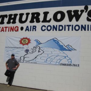 owner rick thurlow on site of building